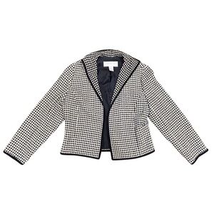 Doncaster Houndstooth Wool Blend Blazer - Size 10
